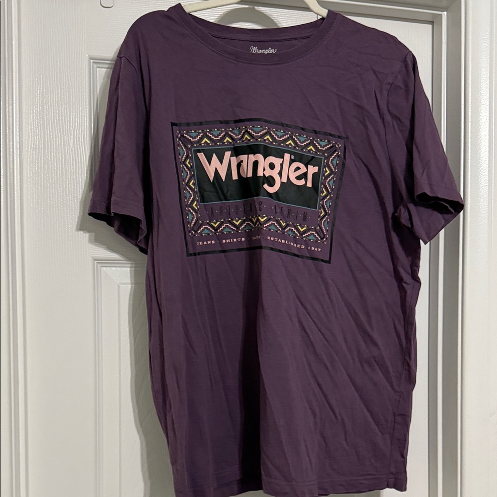 Wrangler Purple Graphic Short Sleeve Tee